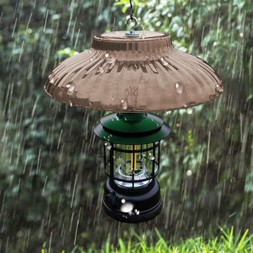 10 Inch Hanging Bird Feeder Baffle Weather Protective Cover, Metal Hummingbird Feeder, Bird House Guard for Outdoor Shepherd's Hook, Brown - color: Brown