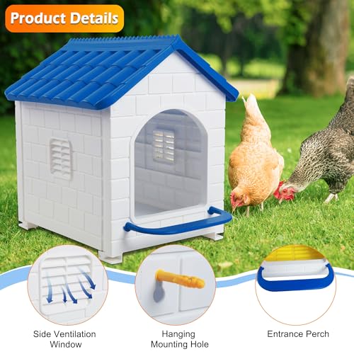 Nesting Boxes for Chicken, Plastic Single Compartment Chicken Nesting Box | for Laying Eggs for Hens, Ducks and Poultry - Blue - color: Blue