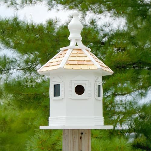 Home Bazaar Enchantment Bird House, White, Decorative Bird Houses