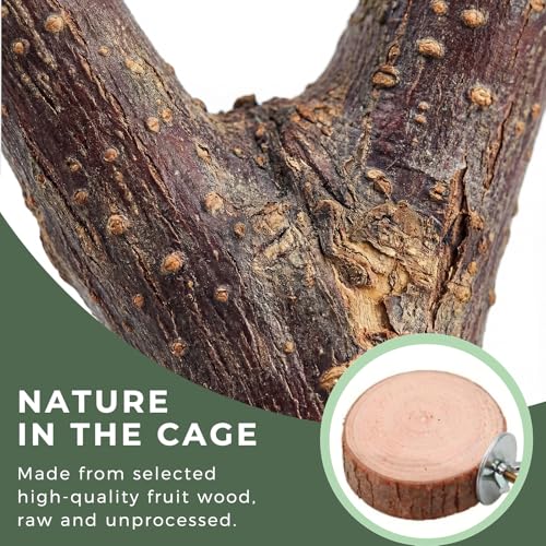 12 Pcs Natural Bird Perches and Shreddable Parakeet Toys, Essential Parrot Cage Accessories with 8 Wood Standsand 4 Shreddable Parakeet Toys, Foraging Shredder and Bird Accessories for Cages - size: 12 Pack