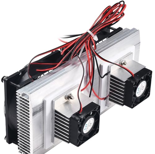 Mini Air Conditioner DC 12V DIY Thermoelectric Peltier Refrigeration Cooling System Heat Sink Conduction Module Semiconductor Fridge Refrigeration Cooling System DIY Kit (Dual) - style: Dual