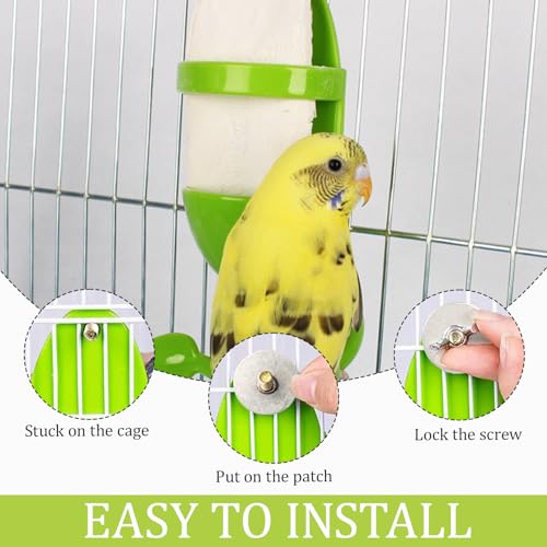 2pcs Cuttlebone Holder for Bird Cage, Plastic Food Holder for Cuttlebone for Birds, Parakeets, Cockatiels, Budgies and Finches - Cuddle Bones Feeding Rack