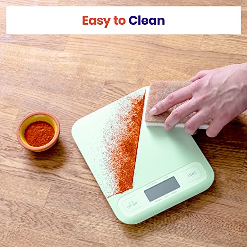Etekcity Food Kitchen Scale, Digital Grams and Ounces, Large | Tare function, ideal for baking, weight loss, keto, meal prep, packages, liquids and jewelry, Green - color: Green
