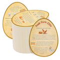 250PCS Farm Fresh Egg Handing Instruction Cards,2.7inch×3.5inch Double-Sided Printing Eggs Shape Sign for Farm Packaging cartons,Easy to Write The Collection Date. - style: Egg Handing Instruction