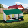 Garvee 3-Hole Rollaway Chicken Nesting Box for Hens –Chicken Nest Box with Removable Trays, Easy Egg Collection & Cleaning, Wall Mount or Freestanding, Sturdy Chicken Laying Boxes, Green - color: Green-3 Hole