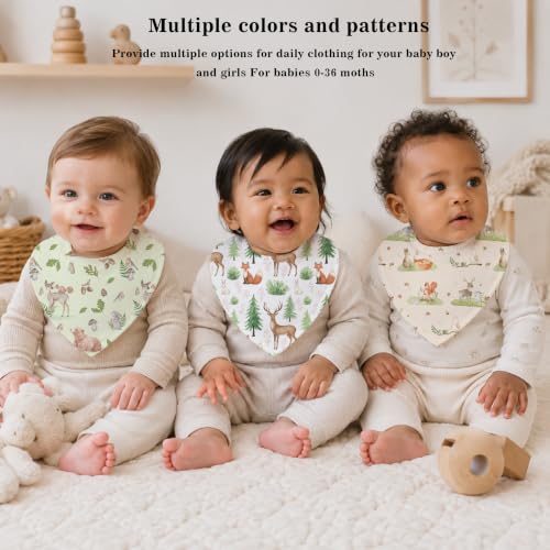Baby Organic Cotton Teething Cloth Newborn Baby Burp Cloth Bandana Drool Cloth for Drooling Cotton Baby Gifts - color: Animal