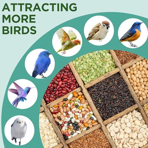 Cedar Wooden Bird Feeders for Outdoors Hanging– Large, Weatherproof Wild Bird House Feeder–Pre-Assembled, Hopper Design, Anti-Squirrel, Easy Fill for Cardinals, Bluebirds, Oriole & Finches