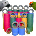 120 Pcs Chew Bagels Bird Toys for Parrots Durable Cardboard BrioChew 0.3in“ Thick Chewing Shredding Foraging Foot for Medium & Large Parrot Amazons Mini Macaws African Greys Cockatoos Eclectus Senegal - size: 120 PCS