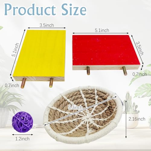 Hamiledyi Bird Breeding Nest, Handmade Hemp Rope Bird Cage House, Bed with Natural Coconut Fiber Parakeet Nest Hatch House for Cockatiel Canary Lovebird Finch and Other Small Birds - color: Brown