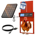 Okkobi Automatic Chicken Coop Door Solar Powered - LCD Display - Chicken Coop Door with Remote Control, Light Sensor & Timer - Security & Peace of Mind: Anti-Pinch Function - 5-Year Protection - Red - color: Red
