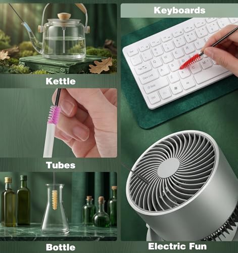 21 Pcs Hummingbird Feeder Brushes for Cleaning, Hummingbird Feeder Cleaner | for Bird Feeders Bottles Jars Keyboards Kettles, Portable Cleaning Brushes Kit