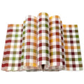 JarThenaAMCS 150Pcs Fall Wax Paper Autumn Buffalo Plaid Deli Paper Colorful Checkered Sandwich Wrap Tissue Waterproof Oil-Proof Picnic Liners for Thanksgiving Party Kitchen Supplies - color: Fall Plaid