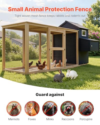 VEVOR Hardware Cloth 72 in x 100 ft, 1/2 in 19 Gauge Galvanized Wire Mesh Roll, Weather-Resistant Vinyl Coated Chicken Wire Fencing, Heavy Duty Welded Garden Plant Fencing for Rabbit Cage Snake Fence - size: 72in*100ft