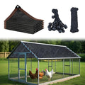 Black Chicken Coop Shade Cover, 11.5 * 6.6 FT UV 90% Shade Cloth with 20 Pcs Ball Bungees Cords, Chicken Cage Cover Chicken Run Sun Shade Mesh with Grommets for Outdoor Patio Garden Plants