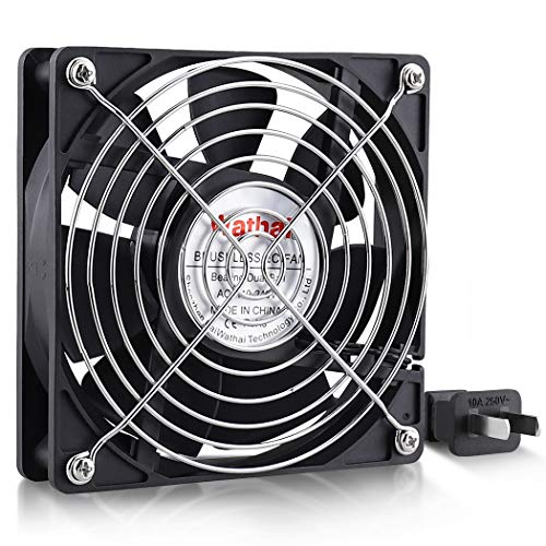 Wathai EC 120mm x 25mm AC Axial Small Exhaust Fan 110V 120V Dual Ball | 4 Inch ventilation Fan 110V - 240V Axial 1225 120v AC 120mm x 25mm Low Speed for DIY Cooling Ventilation Exhaust Projects - style: 120x25mm