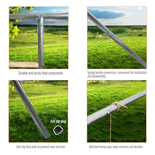 Chicken Perch for Coop, Chicken Swings for Coops, Easy to Installation&Clean, Poultry Coop Roosting Perch, Large Metal Perch (53.9' L X 41.3' W X 44.9' H)