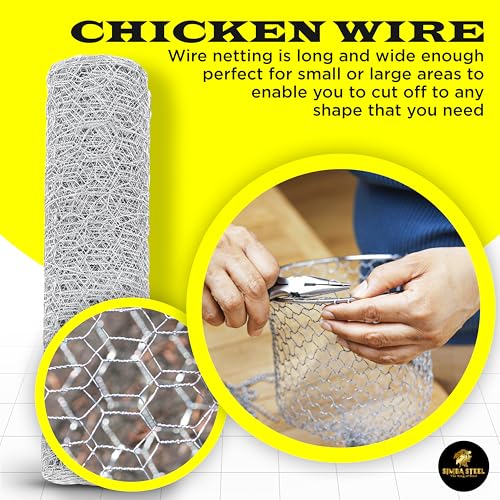 Chicken Wire 36 in x 150 FT x 2” Mesh x 20GA | Poultry Wire Netting | Hot Dipped Galvanised | Hexagonal Galvanized Mesh for Chicken Coop, Rabbit Cage, Fence Barrier PM36x150x2 - style: 36 in x 150 FT x 2 in