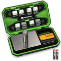 Digital Pocket Scale 200g/0.01g, Digital Scale Grams Precision | Jewelry Scale,Coins Scale with 50g Cal Weights for Powder,small items,Tea,Jewelry,Coins (Battery Included)-Fluorescent Green - color: Fluorescent Green