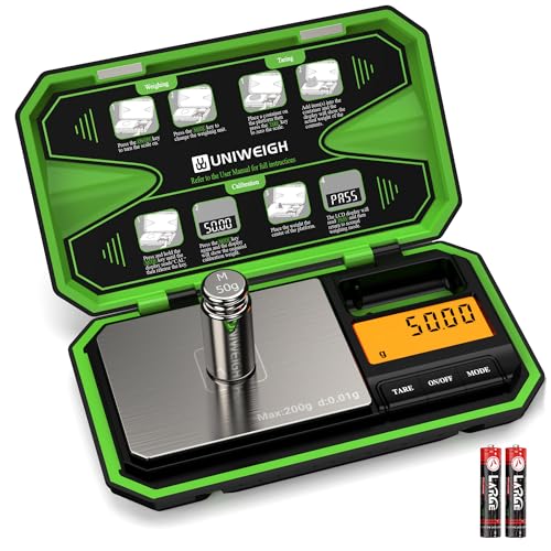Digital Pocket Scale 200g/0.01g, Digital Scale Grams Precision | Jewelry Scale,Coins Scale with 50g Cal Weights for Powder,small items,Tea,Jewelry,Coins (Battery Included)-Fluorescent Green - color: Fluorescent Green