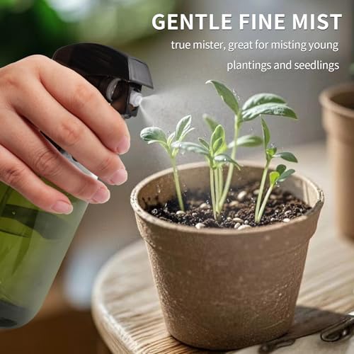 Cleaning Spray Bottles for Plants Misters Inside, 2 Pack 16.9 oz Squirt, Water Spray Bottle Mist Sprayer, No Leak Hair Mister Empty Adjustable Nozzle (Green) - color: Green, size: 16.9 oz