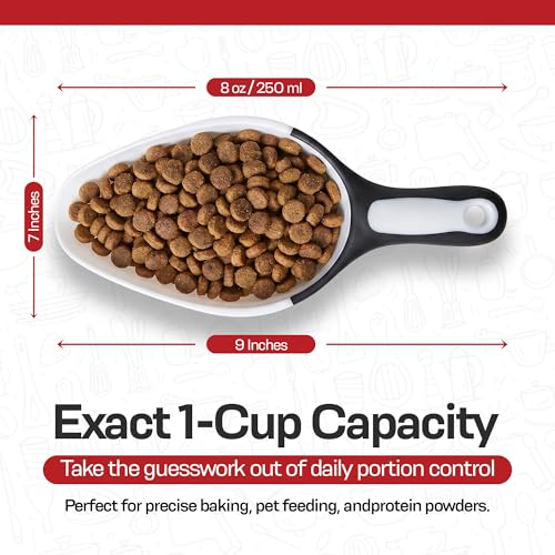 Rockland Guard 1-Cup Multipurpose Scoops (3-Pack) – Flexible Funnel Tip for Spill-Free Pours – Heavy-Duty Ice Scoop for Freezer & Ice Machine – Dog Food Scoop & Flour Scoop for Canisters - size: 3 Pack