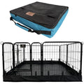 PJYuCien Puppy Playpen Plus Storage Bage with Bottom, 8 Panels 24" H | Heavy Duty, Dog Fence for Small Dogs, Foldable Square Pen, Indoor, Outdoor, Backyard Pasture, Camping, Protects Floors - style: 8-Panels 24.0"W