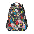 Kids Parrot Birds Backpack for Boys Girls School Bags | Elementary Middle, Travel Daypack Lightweight Waterproof with Reflective Strip - color: Colorful Exotic Birds