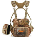 NEW VIEW Silent Binocular Harness Chest Pack, Hunting Bino Case with Dual MOLLE Straps, Binocular Harness with Detachable Chest Strap Rangefinder Pouch Rain Cover for Saddle Hunting Bird Watching - style: Removable