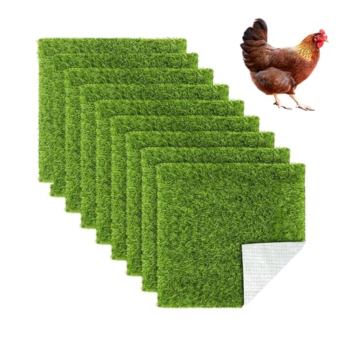 9 Pack Chicken Nesting Pads Reusable Nesting Box Liners Pads (13*13) | Washable Chicken Coop Laying Mats for Chicken Eggs Rabbit Hutch Durable TPU Material
