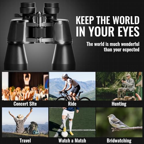 10-30x50 Zoom Binoculars for Adults High Powered - Lightweight Waterproof Binoculars for Hunting Bird Watching Travel Cruise