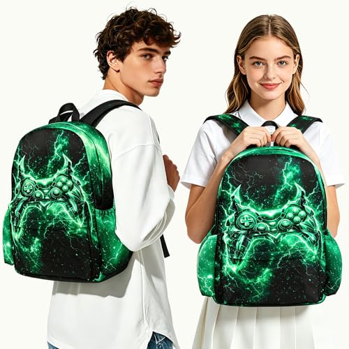 Game Kids Backpack School Backpack Teens Bookbag for Girls Boys Hiking Camping Travel Sports - color: Game