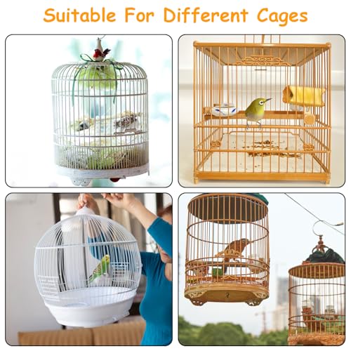 Adjustable Bird Cage Seed Catcher, Black Bird Cage Net Birdcage Cover Skirt Nylon Mesh Netting, Stretchy Birds Cages Guard for Parrot Parakeet Macaw African Any Cages Cover