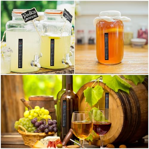 Brewing Thermometer Strip Adhesive Strip Aquarium Thermometer 6pcs | Fish Tank Thermometer, Temperature Test Strip Thermometer Sticker for Fish Tank/Kombucha/Fermentation Jar 39 to 97℉/4 to 36℃ - size: 6 Pack