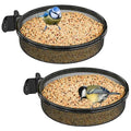 iBorn Wall Mounted Bird Feeder Tray,Metal Mesh Tray for 7.3”Wild Bird Seed Tray Tree Mount, Widely Installed on Wooden Post, Fences, Trees and Walls, Pack of 2 - size: Mesh Tray, Pack of 2