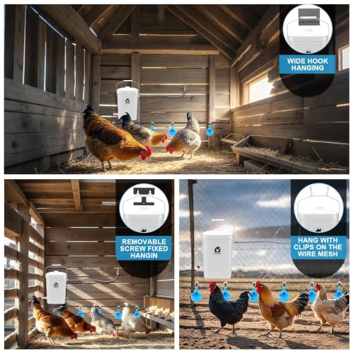 Automatic Chicken Waterer Float Controlled, 3 Gallons Poultry Waterer Dispenser with Hose Attachment, Poultry Automatic Drinking Accessories for Chicks, Duck, Goose, Turkey - size: 3 Gallon with soft tube