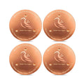 4 Pack Copper Disc for Bird Bath, Premium 0.6mm Sturdy 99.99% Pure Copper Cleaning Disc, Triple-Point Support Ensures Clean Water Year-Round, Compatible with All Outdoor Birdbath Bowls
