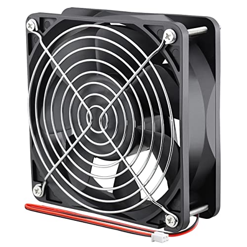 Wathai 120mm x 38mm Brushless Cooling Case Fan 12V 2pin DC High Airflow | 3000CFM High airflow brushless dc fan functions as a high-velocity electronics ventilation cooler - style: 12V 2Pin Sleeve
