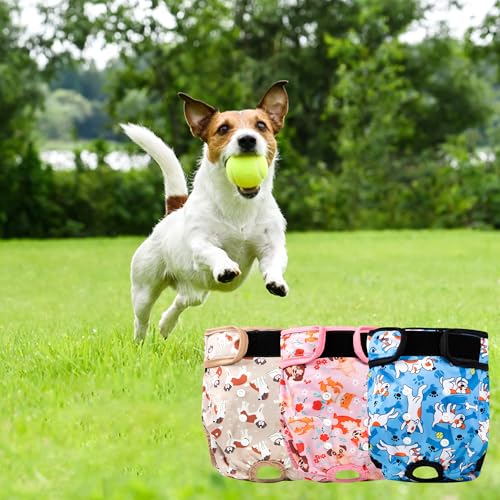 3Pack Reusable Diapers for Female Dog, Washable Diaper for Doggie,Highly Absorbent Dog Diaper,Adjustable Leakproof Puppy Diapers Skirt for Heat,Incontinence,Period Doggy Nappies L - color: Doggie, size: L(15"-17"Waist)