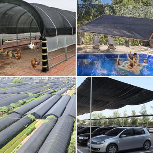 Shade Cloth - 70-90% Sunblock Net for Garden Patio,Shade Sails for Plants Greenhouse Outdoor Pergola Lawn Swimming Sun Shade Cloths for Kennel Chicken Coop Easier to Hang Shade Net Cover - size: 5'x16'