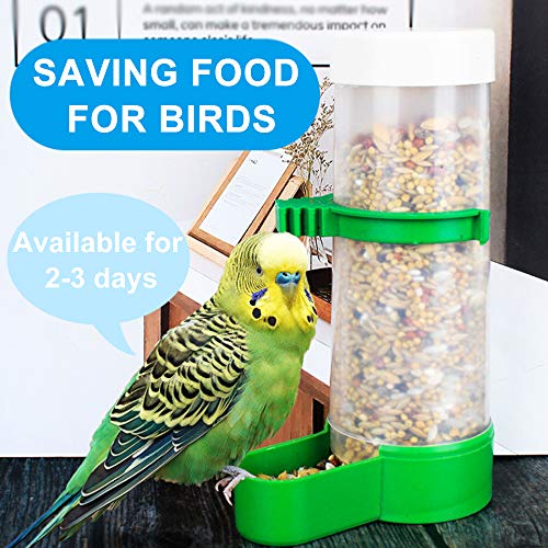 Bird Feeder, Bird Water Dispenser for Cage, 2PCS Automatic Bird Water Feeder with 1PCS Food Feeder for Cage Pet Parrot Budgie Lovebirds Cockatiel (2pcs 90ml + 1pcs 150ml) - size: 2pcs 90ml + 1pcs 150ml
