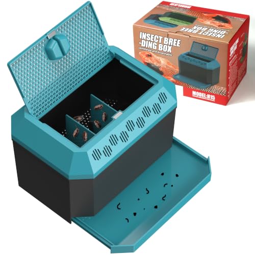Multi Purpose Insect Habitat for Crickets, Dubia Cockroaches, breadworms, and Silkworms, with Ventilation and Breathability