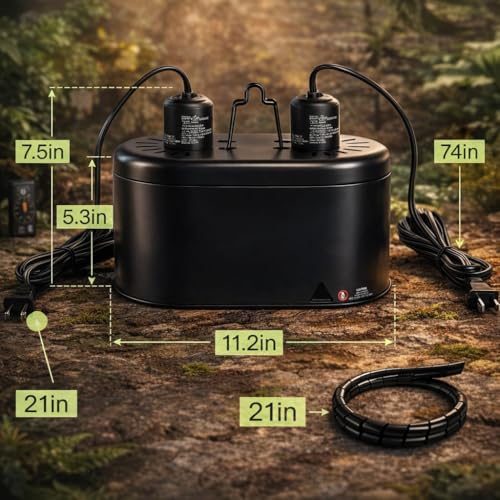 REPTI ZOO Dual Reptile Light Fixture for Reptile Dome UVB Lamp Fixture Dual Reptile Reflector Dome Lamp Cap Combo Integration Design Heat Lighting Lamp Kit - size: 1 Count (Pack of 1)