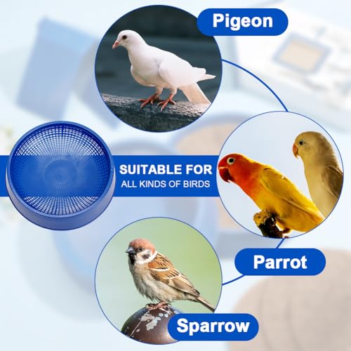 24Pcs Pigeon Supplies Set 6Pcs Plastic Pigeon Nest Bowl with 12Pcs Dove Rest Stand 6Pcs Round Coconut Fibre Pigeon Nest Mat for Parakeet Chicken Pigeon Hatching Bedding Accessories