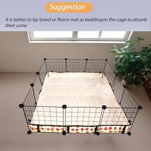 Guinea Pig Cage Liner，Washable Waterproof Oxford Cloth Cage Liners for Small Animals,Hamster Chinchilla Hedgehog Rabbit and Other Small Animals Not Include Cage(42x42 inches) - size: C&C 3x3(42x42 inches)