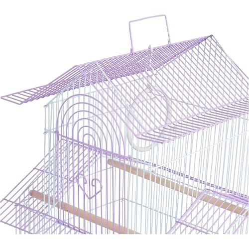 Bird Cage Spacious & Durable - Natural Wood Accents - Comfortable Habitat for Parakeets & Canaries