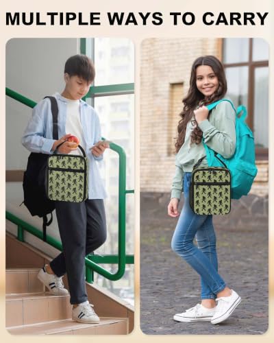 Bigfoot Kids Lunch Box Boys Men Insulated Lunch Bag, Sasquatch Gifts | Reusable Lunchbox, Cooler Tote Bag, Mesh Side Pocket, Easy to Clean, Waterproof Leak-Proof Lining for School Office Picnic - color: Big Foot
