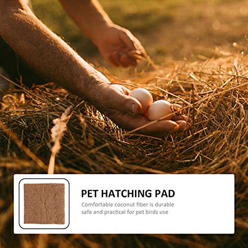 HANABASS 1pc Coconut Fiber Hatching Mat for Poultry Nesting and Incubation Moisture-Absorbing Cushion Natural Dust Coconut Strainer for Chickens and Pet Birds