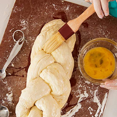 Boao 4 Pcs Pastry Brush, Natural Bristle Basting Brush for Cooking and Baking, BBQ Brushes for Butter, Baster, Oil, Egg, Sauce, Turkey, Grilling, Marinade and Kitchen Food(1, 2, 3 Inch) - size: 1, 2, 3 Inch