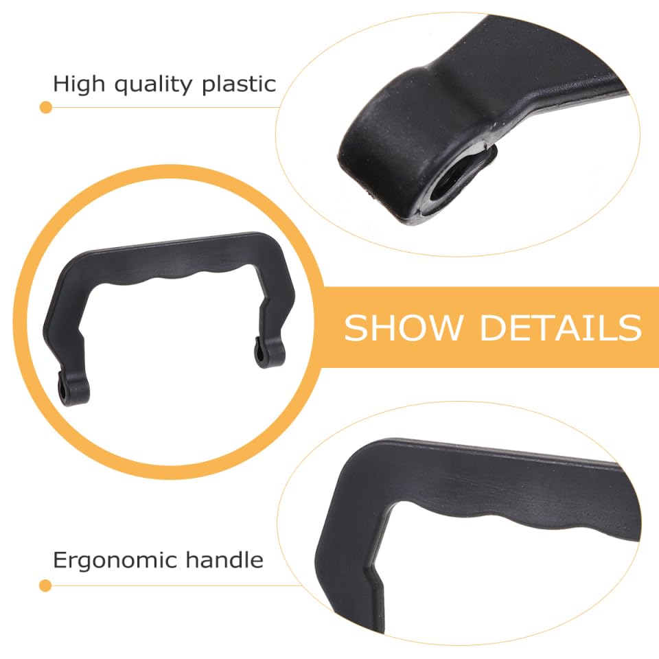 Angoily 30 Pcs Cage Handle Replacement Handles Dog Crate Replacement Tray for Dog Crate Hamster Cage Rabbit Carrier Heavy Duty Plastic Animal Outdoor Travel - color: Blackx3pcs, size: 11x6cmx3pcs