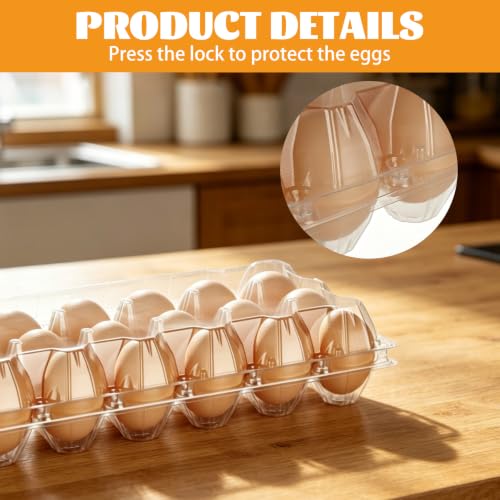 36 PCS Plastic Egg Cartons Cheap Bulk 18 Count Clear Blank Egg Cartons with Free Labels Holds up to 18 Eggs Securely Reusable Egg Carton for Family Pasture Chicken Farm Market Display, 3x6 Grids - size: 3X6